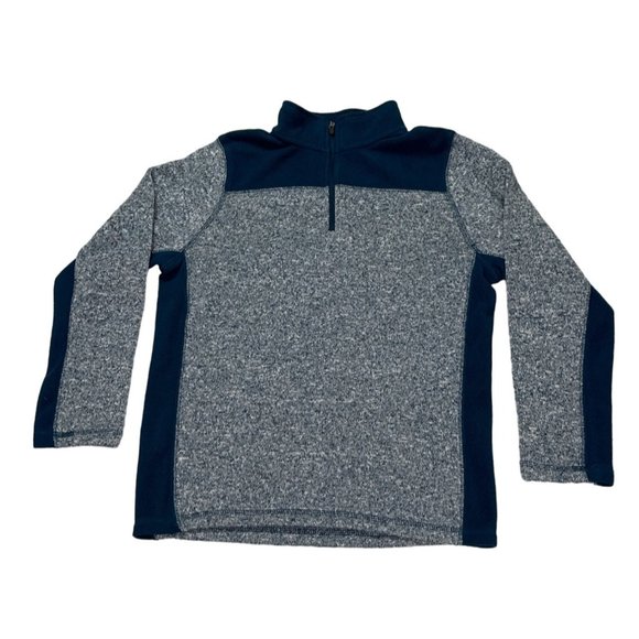 C9 Champion Sweater Kids Medium 8 10 Blue 1/4 Zip Pullover Heathered Casual - Picture 1 of 8